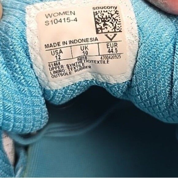 Saucony Guide Iso Athletic Running Sneakders S10415-4 White Blue Womens Size 12 - Picture 14 of 14